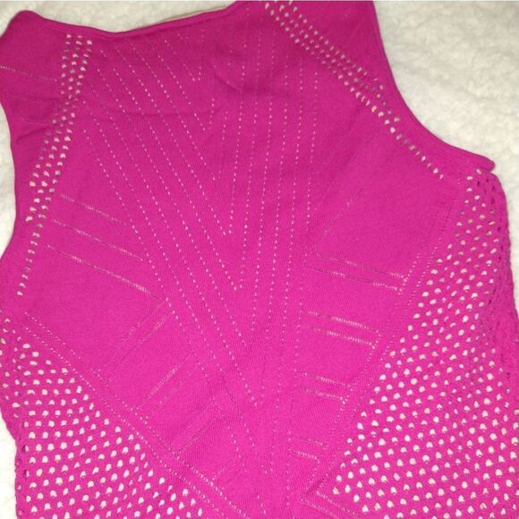 NY and Co Hot Pink Knit Dress - Picture 6 of 7